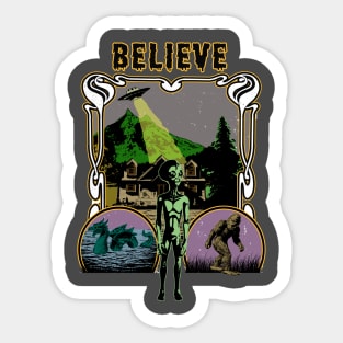 Believe in the unknown Sticker